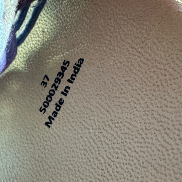 Free People Highline Platform Slide Sandal Size 7 / 37 Purple Tan Corded NEW - Picture 4 of 5